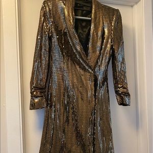 Zara Gold Blazer Dress